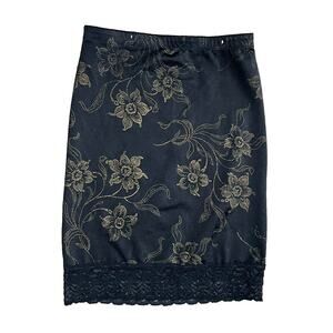 Vintage Exclusively Yours SUBTRACT Shapewear Slip Skirt Lace Floral Size S / 26